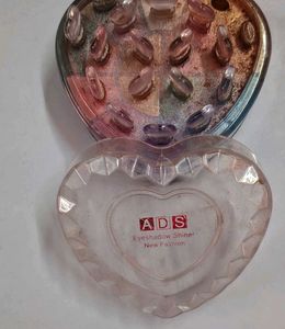 ADS Eyeshadow Glitter Palette -Heart Shaped