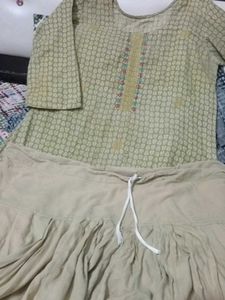 Green Printed Salwar Kameez with dupatta