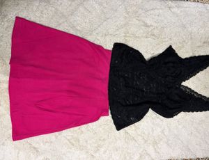 H&amp;M Cerise Mini Skirt with Slit