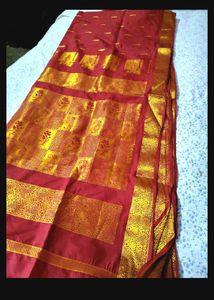 Exquisite Red &amp; Gold Silk Saree