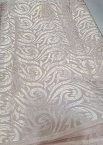 Elegant Cream Jacquard  Saree with potli  purse