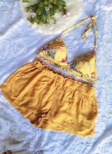 Sunny Yellow Floral Bikini set👍😍