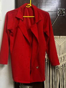 Red blazer style jacket( corporate look)