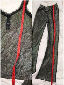 Sparkly Flared Pants With Top