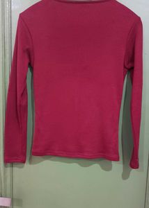 Chic maroon Square Neck Top