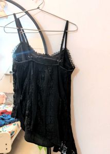 Elegant Black Lace Cami Top