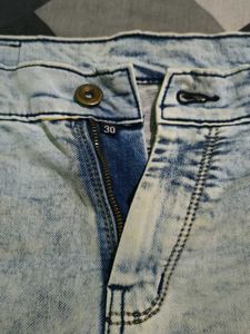 Men's Blue Striped Jeans