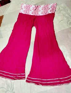 🎀 Pink Kurta Set with Palazzo Pants😍