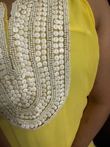 Yellow Embellished Ethnic Gown