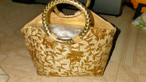 Gold Embroidered Party Bag