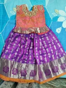 Pure Silver Pattu Lehenga Set