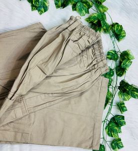 Trendy Beige Cargo Pants