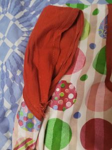 Women's Red Flared Ethnic Kurta |  Good Used Condi