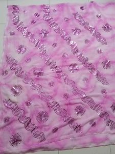 💖Partywear Sequence Work Saree With Blouse