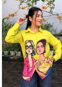 Neon Color Cool Print Shirt