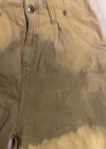 Distressed Bleach Wash military  Jeans