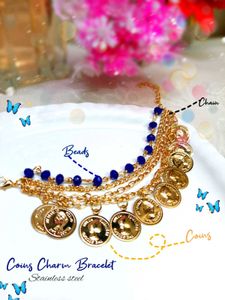 Coin Charm Bracelet (Pack Of-1)