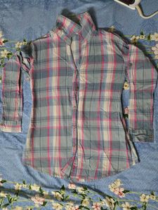 Plaid Button-Up Shirt