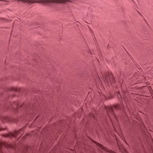 Maroon Asymmetrical Tunic Top
