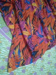 Vibrant Tropical Print Kaftan Top