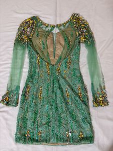 Stunning Embellished Green Gown