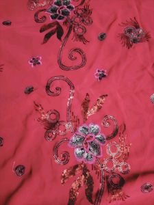 Beautiful Pink Embellished Saree
