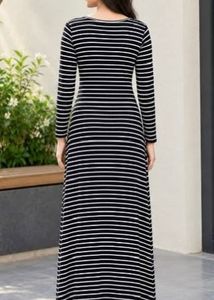 Classic Striped Maxi Dress