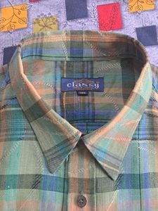 Vintage Plaid Short Sleeve Shirt