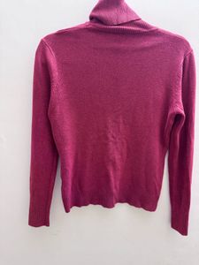 Burgundy Turtleneck Sweater