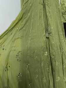 Beautiful Green Kurta Set with Mirror Work