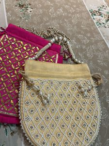 COMBO Embellished Potli Bags-2