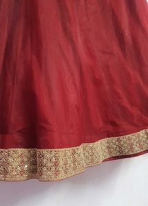 Elegant Maroon Embroidered Ethnic Gown
