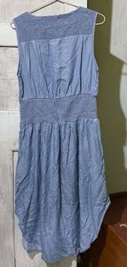 mid hight and side low dress