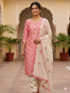 Elegant Pink Kurta Set with Dupatta
