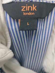 Zink London Off Shoulder Blue And White Stripped S