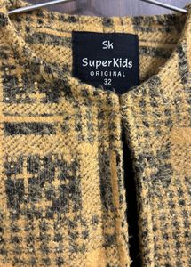 Stylish Yellow Checked Jacket