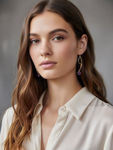 Dangling Amethyst Earrings