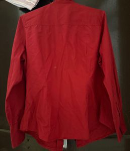 Red Button-Down Shirt