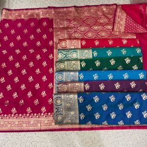 Banarsi silk sunhari buta