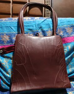 Stylish Brown Textured Shoulder Bag