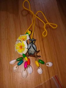 Unique Owl & Shell Necklace