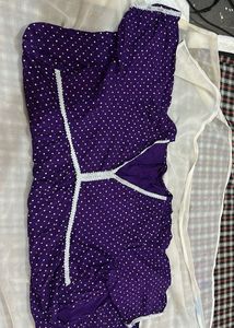 purple bandhani kurta set