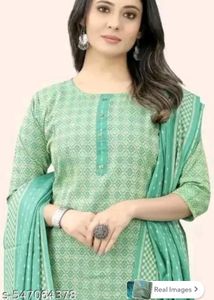 Elegant Mint Green Checked Kurta Set