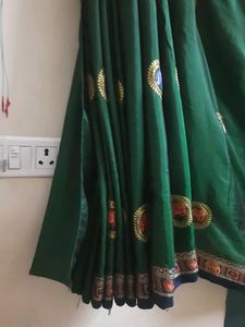 Chandeyri Green Saree😍🥻