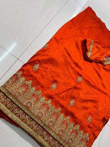 Very Beautiful Heavy Work Saree 🧡
