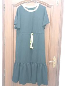 Casual Black &amp; Yellow Midi Dress