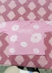 Pink Amiri Graphic T-Shirt