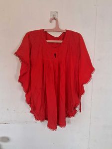 Red Kaftan Style Kurta
