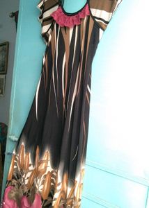 Striped Dress with Lace Detail