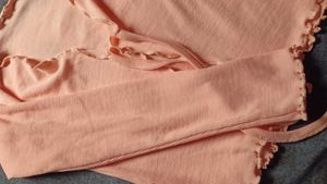 Cute Pink Tie-Front Cardigan